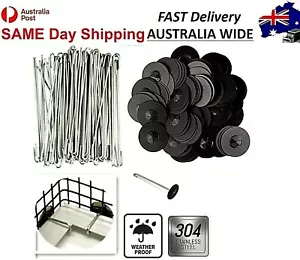 200 PCS Solar Panel Bird Mesh Fasteners Heavy Duty Aluminium J Hook and Washer - Picture 1 of 8