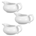 White Ceramic Creamer Coffee Pitcher with Handle 6 Sauce Pitcher