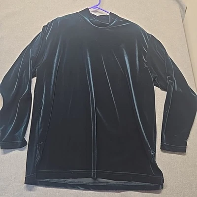 Blusa Suéter Bechamel Para Mujer Talla Grande Verde Oscuro Terciopelo Vintage Navidad Foto 1 de 4