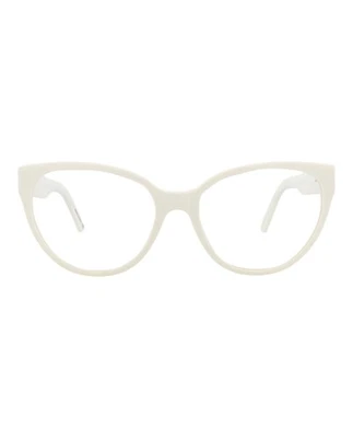 Balenciaga Womens Cat Eye White White Transparent Fashion Designer Eyewear - Image 1 of 4