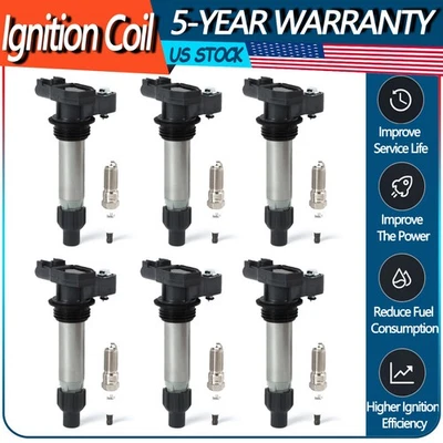 For 2010-2014 BUICK ENCLAVE 3.6L 6X Ignition Coil & Spark Plug UF569 HIGH ENERGY Foto 1 de 4