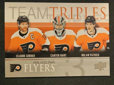 19-20 Upper Deck Hart Giroux Patrick Team Triples 🚨🚨🚨 Philadelphia Flyers  - Image 1 of 2