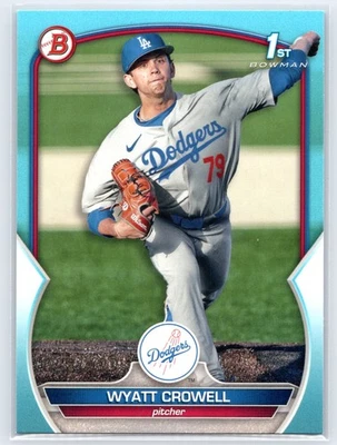 2023 Bowman Draft Bowman 1st Sky Blue /499 Wyatt Crowell BD-63 - Image 1 of 3