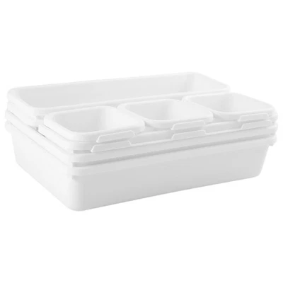 Drawer Organizer (8 PCS) - Interlocking Desk Organizer Tray Drawer Dividers7390 Foto 1 de 4