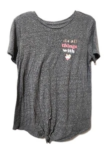 Girl's- Old Navy- Short-Sleeve Graphic T-Shirt- Gray- Size: XL (14) - Picture 1 of 12