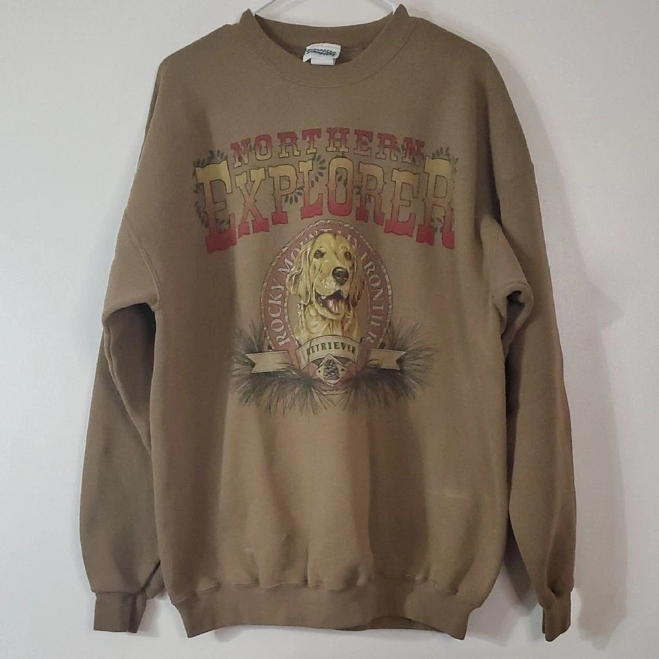 Sudadera De Colección Northern Explorer Golden Retriever Cuello Redondo Talla XL Tostada Foto 1 de 4