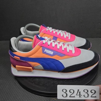 Puma Future Rider Zapatos Mujer Talla 10 Rosa Naranja Azul Retro Tenis Correr Foto 1 de 4