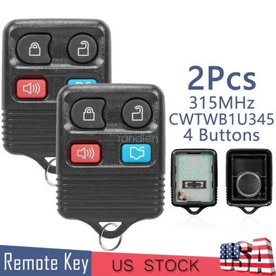 2 para Ford Explorer 2000 2001 2002 2003 2004 entrada sin llave mando a distancia coche llavero 4B Foto 1 de 4