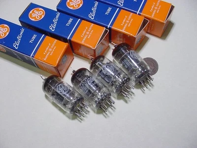 LOTE DE TUBOS CUÁDRUPLES ELECTRONICS GENERAL GE 12AX7 ECC83 (probado fuerte) km***** Foto 1 de 4