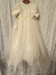 Ivory Girls Child’s Dress Size 2/3.Recital Flower Girl Formal Party Christening. - Picture 1 of 12