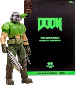 McFarlane Gold Label DOOM SLAYER Classic Glow Action Figure 7" Toy New in Box - Picture 1 of 12