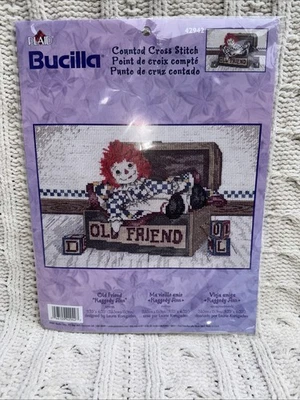 Bucilla OLD FRIEND RAGGEDY ANN Counted Cross Stitch Kit 42942 6”x 9” - NOS RARE - Image 1 of 3