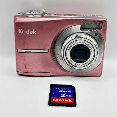Kodak Digital Camera EasyShare C813 8.0MP W/ 2GB SD Pink Tested & Works - Image 1 of 4