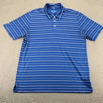 Brooks Brothers Shirt Mens XL Blue Striped Performance Series Golf Polo Outdoors - Image 1 of 4