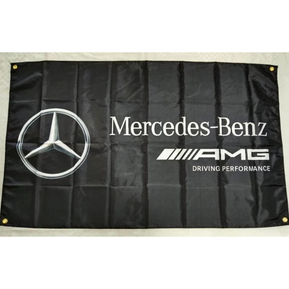 [New] Mercedes Benz AMG Flag Banner Poster Tapestry Promotional Item Black - Image 1 of 1