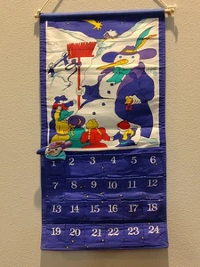 Vintage 1991 Avon Countdown Christmas Advent Calendar Snowman Blue ❄️ ☃️! - Picture 1 of 4