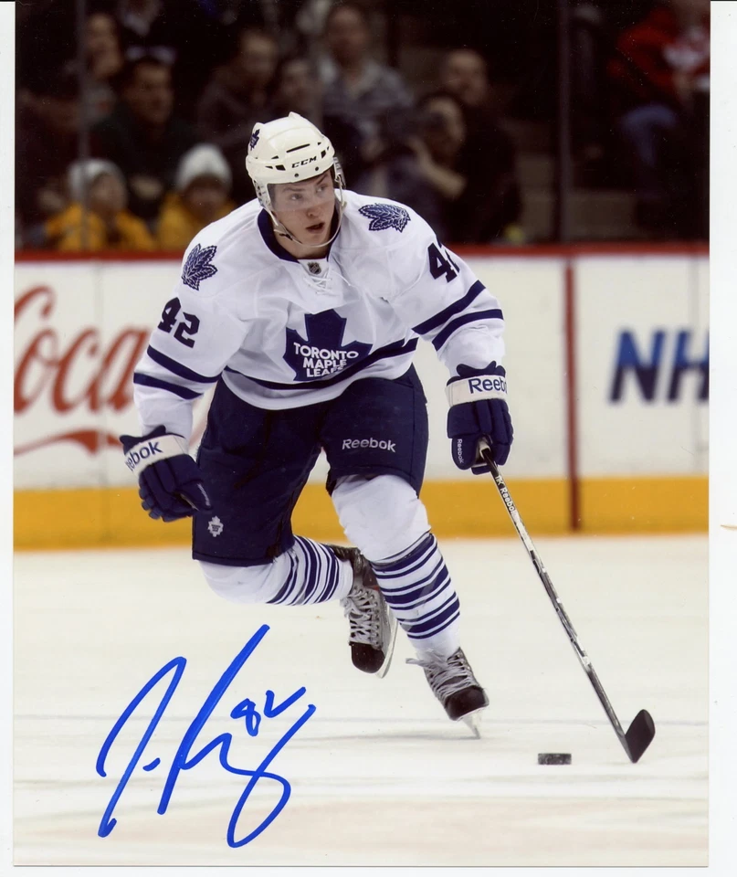 -Tyler Bozak- Firmado/Autógrafo/Auto 8x10 Hockey NHL Foto Hojas de Arce Foto 1 de 1