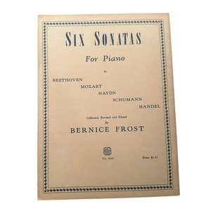 Six Sonatas for Piano Bernice Frost Fischer Edition NOS 1957 - Picture 1 of 5
