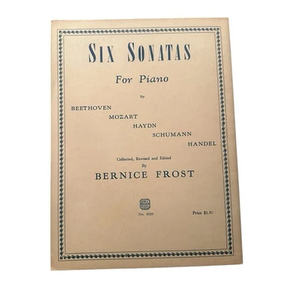Six Sonatas for Piano Bernice Frost Fischer Edition NOS 1957 - Image 1 of 4