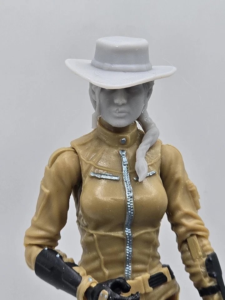 SOMBRERO SADIE Impreso en 3D Cabeza 1:18 3 3/4" GI Joe 25 Aniversario B88 Foto 1 de 1