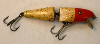 复古 Pflueger 玻璃眼 3-1/2 英寸身体婴儿 Palomine Lure - 颜色很好! — 第 1/4 张图片