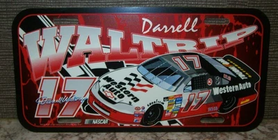 DARRELL WALTRIP #17 WESTERN AUTO WINCRAFT NASCAR CARRERAS PLACA DE MATRÍCULA DE PLÁSTICO Foto 1 de 2