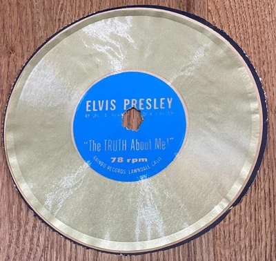 RARE Elvis Presley "The Truth About Me" 1956 Rainbo 78 RPM Flexi Disc PLAYS! - Image 1 of 2