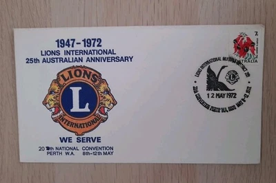 Australia Cover 25th Lions International Anniversary 1947-1972 - Image 1 of 2