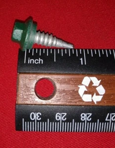 Diapositiva de 1/4". Tornillos de regazo para techos/revestimientos de metal a metal de hoja perenne - Imagen 1 de 7