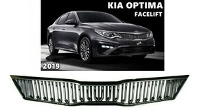 FRONT BUMPER UPPER GRILL CENTER CHROME GRILLE RADIATOR FOR KIA OPTIMA 2019 2020 - Picture 1 of 5
