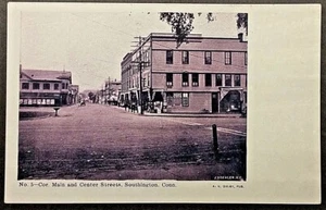Vista de las calles principales y centrales Southington CT en perfecto estado con letrero de Coca Cola - Imagen 1 de 2