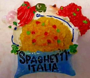 Souvenir Fridge Magnet Italia Italy - Spaghetti Pasta - Italian classic tasty - Picture 1 of 3