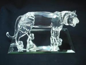 SWAROVSKI SILVER CRYSTAL TIGER "ENDANGERED SPECIES" COLLECTION 1998 MINT - Picture 1 of 8