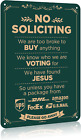 No Soliciting Sign for House Funny 14" X 10" No Soliciting Yard Sign, Bigger