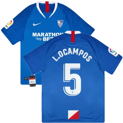 2019/20 Sevilla Third 3rd Jersey #5 L.OCAMPOS  Large Nike Blue Marathon Bet NEW Cover