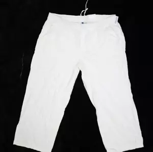 Old Navy High Waisted Linen Blend Wide Leg Bright White Pants Womens XXL - Picture 1 of 13