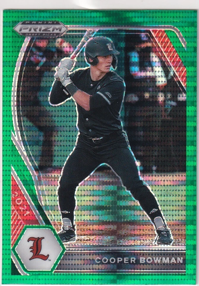2021 PRIZMS GREEN PULSAR RC COOPER BOWMAN PRIZM DRAFT ROOKIE PARALLELS GE-3991 - Image 1 of 1