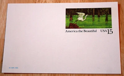 Scott #UX129 --- America the Beautiful:  Great Blue Heron and Marsh - Image 1 of 2