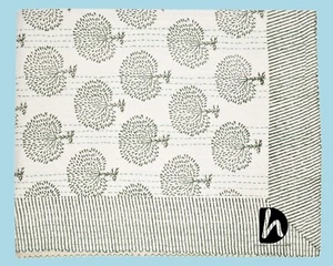 Beautiful Coverlet Kantha Quilt Blanket King Throw Bedding Ralli Ethnic Bedsheet - Picture 1 of 7