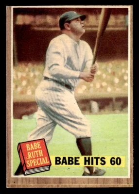 Tarjeta Babe Ruth 1962 Topps Babe Hits 60 tintada verde #139 New York Yankees (arruga) Foto 1 de 2