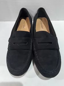 New Comfort View Women Penny Loafer Suede Shoes Sz. 10 1/2W - Picture 1 of 7