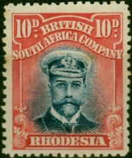 Rhodesia 1913 10d Deep Blue & Carmine-Red SG231 Fine LMM