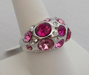 Park Lane "THINK PINK" Ring Shades of Pink Austrian Crystals Pretty!  SIZE 5