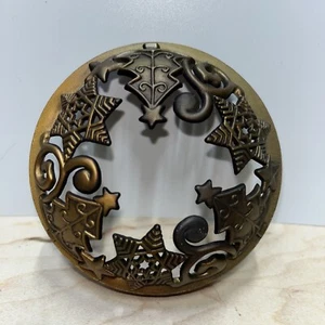 Yankee Candle Illuma Gold Lid Topper Christmas Tree Star Snowflake - Picture 1 of 8