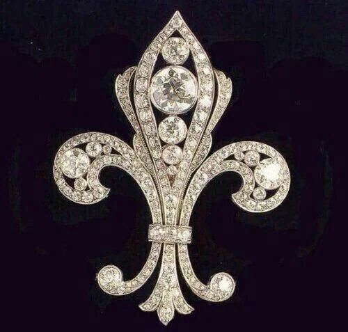 Женская красивая круглая брошь на булавке с искусственным бриллиантом 2,50 карата покрытие белым золотом 14 карат - Изображение 1 из 3