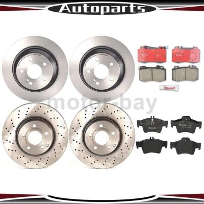 Pastillas de freno y rotores delanteros traseros para Mercedes-Benz SL500 2006 2005 2004 Foto 1 de 4