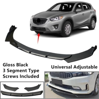 Fit For Mazda CX-5 2013-2016 Front Bumper Lip Spoiler Universal 3 Segment Type Foto 1 de 4