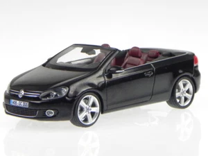 VW Golf Rabbit 6 Convertible deep black GC300 diecast model car Schuco 1/43 - Foto 1 di 6