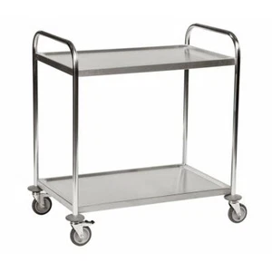 Servierwagen Edelstahl C2 100 kg Küchenwagen Transportwagen Rollwagen Teewagen - Bild 1 von 1