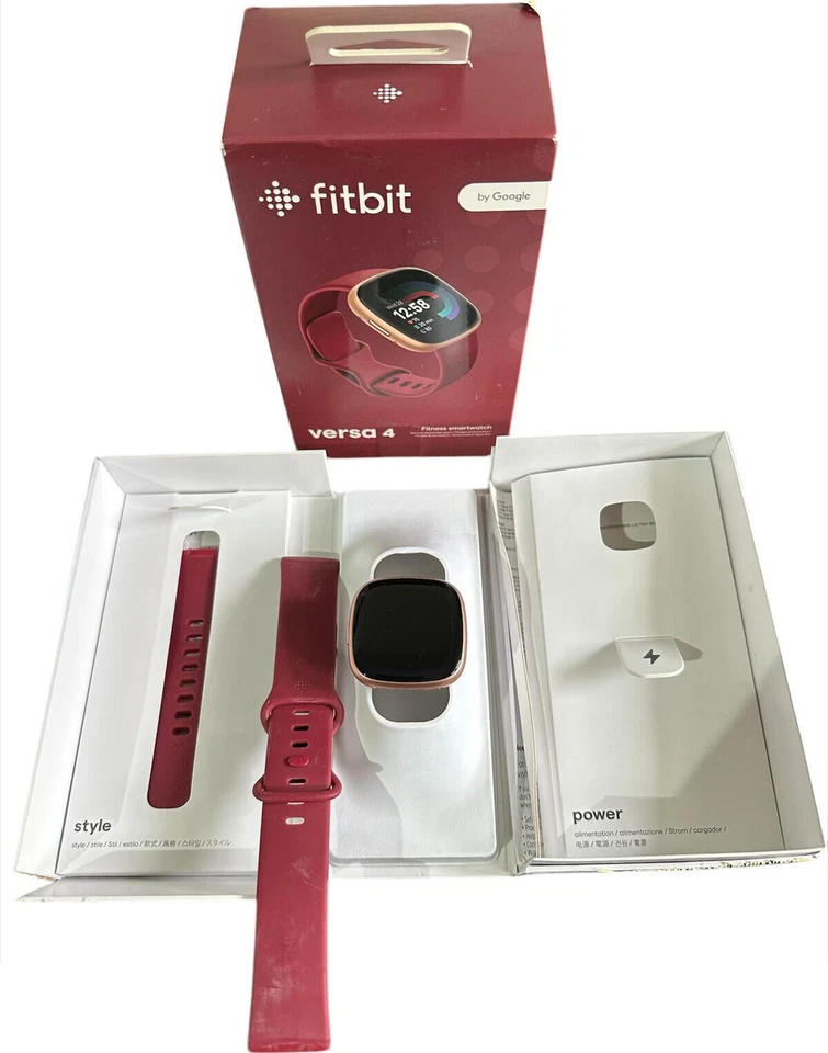 DEFEKT: Fitbit Versa 4 Fitness Smartwatch 24mm inklusive BAND ✅ WIE ABGEBILDET ✅ - Bild 1 von 1